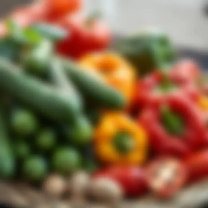 Freshly Harvested Summer Vegetables Freshly harvested summer vegetables including cucumbers and bell peppers