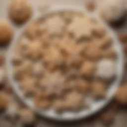 Artistic display of traditional holiday cookie cutters in various shapes