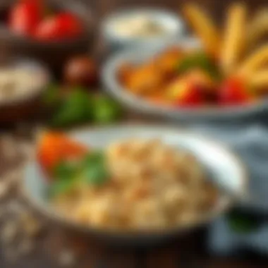 Oatmeal in Diverse Dishes A variety of dishes featuring oatmeal as a key ingredient