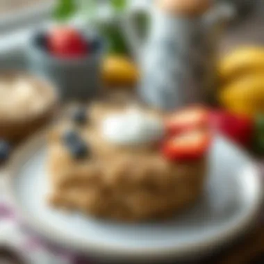 A Healthy Oat-based Breakfast Healthy oatmeal breakfast spread