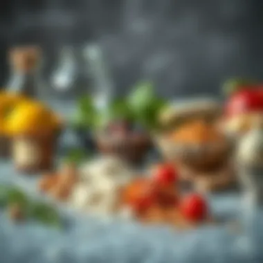 Key Ingredients for Zerde Ingredients for Zerde dessert laid out