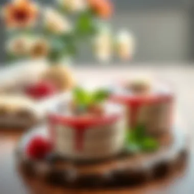 Elegant Presentation of Zerde Traditional Turkish Zerde dessert presentation