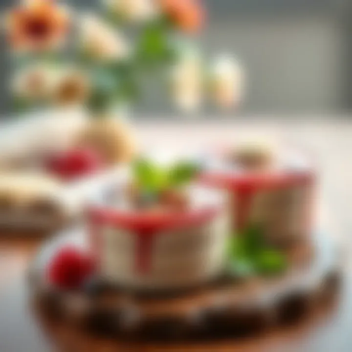 Elegant Presentation of Zerde Traditional Turkish Zerde dessert presentation